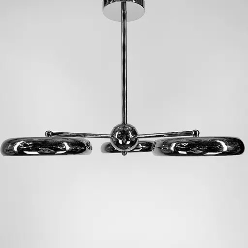 Люстра дизайнерская на 3 световых блока Line.F S 011/3 CR - фото 4