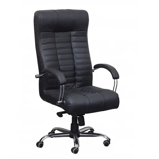 Кресло Атлантис Хром Механизм MB Кожа Сплит Черная