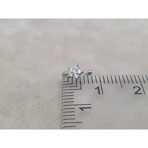 Срібна сережка-кафф на хелікс Umax. 7045U - фото 4