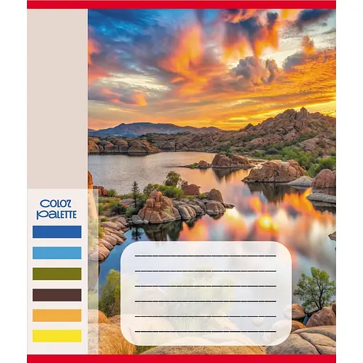 Зошит учнівський "Кольори гір" 060-610093K-1 в клітинку, 60 аркушів