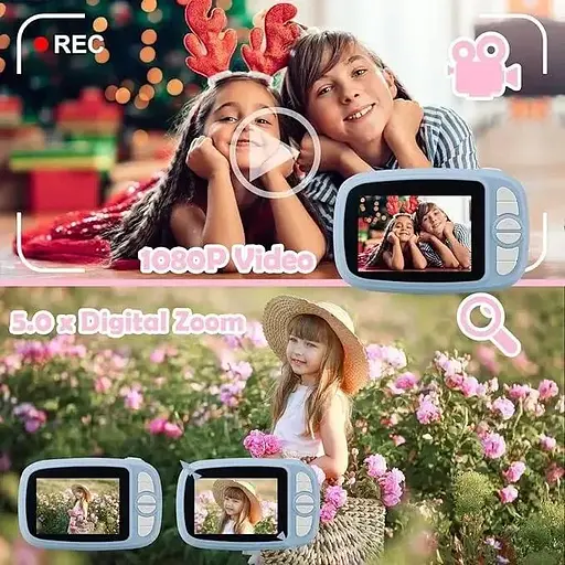 Детская камера GlobalCrown для мгновенной печати с экраном 3.5 дюйма - фото 3