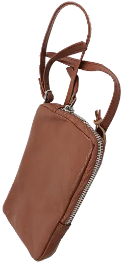 Невелика шкіряна сумка для телефону UP2 Fashion коричнева sum0028776 - фото 4