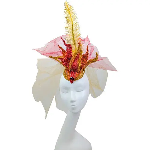 Капелюшок Жар-птиця з фатою - фото 1