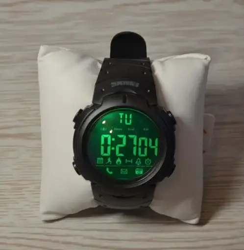 Спортивний жіночий смарт годинник Skmei 1301 Шагомір Bluetooth удароміцний Чорний - фото 3