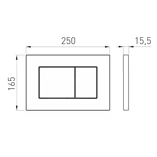 Клавіша змиву Volle Grande Evo пластик de la noche 2220.011004, Чорний матовий - фото 2