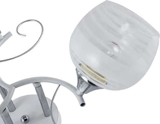 Люстра декоративна V XA1250/3 White+Chrome на 3 плафони - фото 4