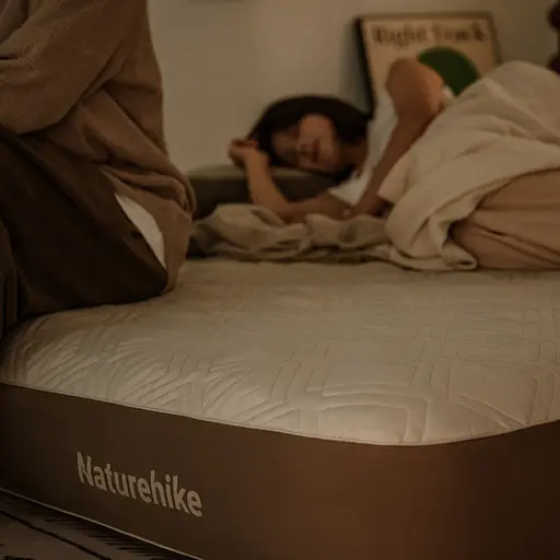 Матрас надувной двухместный Naturehike CNK2450WS023, 250 мм, бело-коричневый. - фото 4