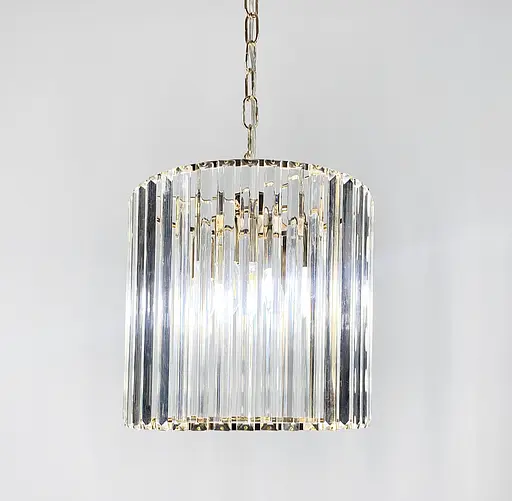 Розкішка кришталева підвісна люстра у золотому каркасі Line.F SA 41 C - фото 2