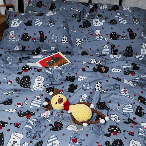 Підковдра Moon&Star Бязь Gold Люкс Feline Fun Євро 200x220 см - фото 4