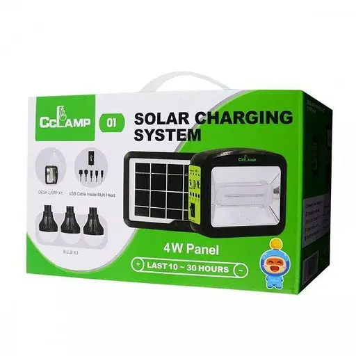Солнечная зарядная станция Cclamp CL-01 4W + LED фонарь + лампочки + Power Bank - фото 6