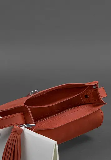 Кожаная женская бохо-сумка Лилу Коралова - фото 4