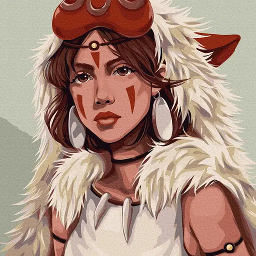 Набір для розпису по номерах Принцеса Мононоке, 40x40 см