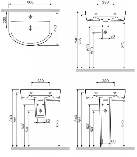 П'єдестал для раковини AM. PM Bliss L C534910WH, Білий - фото 2
