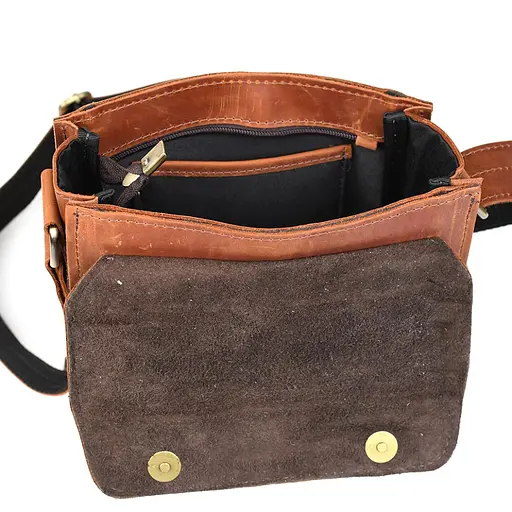 Чоловіча шкіряна сумка через плече TARWA 26х22х6 см sum0025774 - фото 9