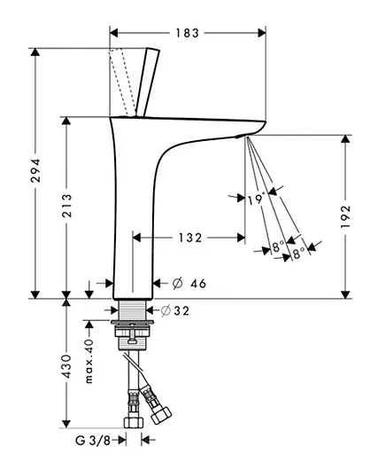 Смеситель для раковины Hansgrohe PuraVida EcoSmart 15081000 Хром - фото 2