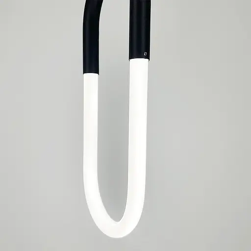 Підвіс зі світлодіодним овалом у чорному корпусі | Арт. A 074/1 BK | Line F - фото 4