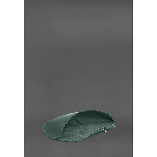 Кожаный чехол для очков BlankNote Crazy Horse с клапаном на резинке Зеленый  - фото 5