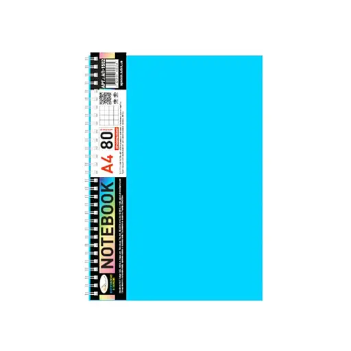 Блокнот А4 АП-1502 (Light Blue) 80 листов, пружина сбоку
