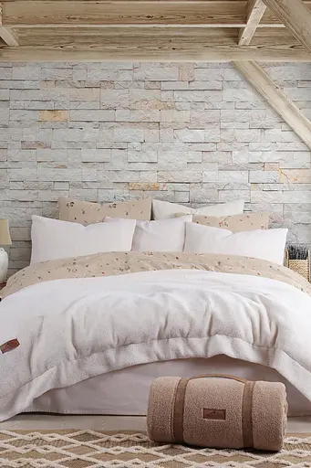 Постільна білизна Sherwood Ecru (Фланель + Шерпа) Istanbul pbe0051508 - фото 1