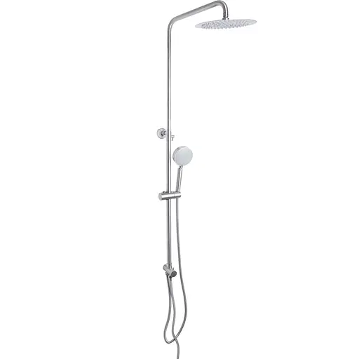 Душова стійка універсальна Lidz Aria 1120 на два споживача LDARI1120NKS46112 Nickel, Нержавіюча сталь - фото 1