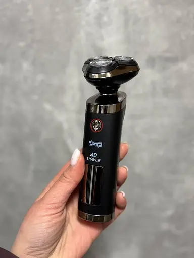 Бритва на аккумуляторе с дисплеем DSP 60078 роторная электробритва мужская с плавательными головками 3 Вт Черная - фото 4