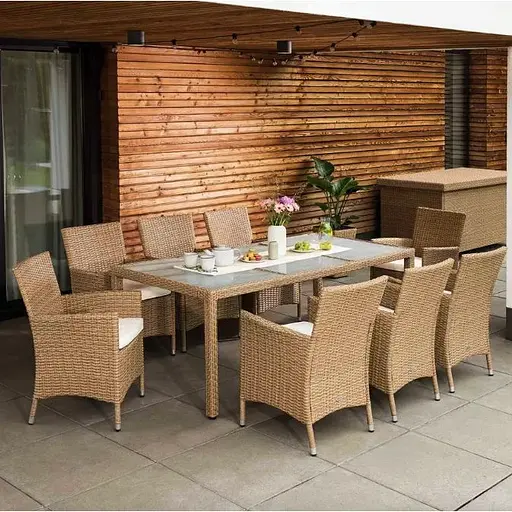 Садовая мебель Di Volio Verona 8+1 бежево-кремовая - фото 3