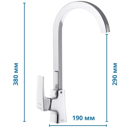 Смеситель для кухни Mixxus Premium Patrick 017 MI1660 Хром - фото 2