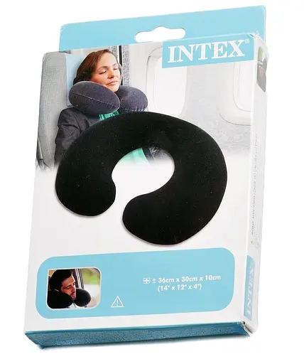 Надувна подушка-підголівник для подорожей Intex 68675 надувна 36х30х10 см (915-02) - фото 2