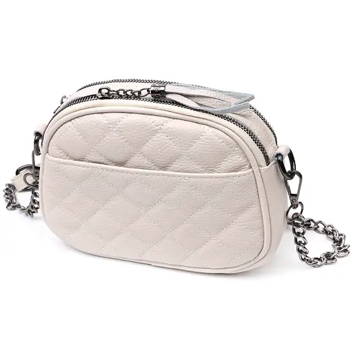 Женская стеганая сумка Vintage из мягкой натуральной кожи 19х14х6 см sum0029054 - фото 2