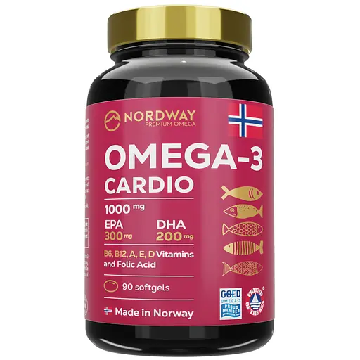 Nordway OMEGA-3 Cardio 1000 мг у м'яких капсулах №90
