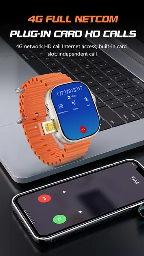 Умный смарт-часы телефон LEMFO B33 с камерой черный (18752) - фото 7