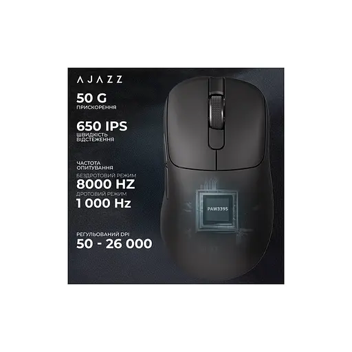 Мышка Ajazz AJ179PRO Wireless/Bluetooth/USB Charging Dock Black (AJ179-PRO-B) - фото 11