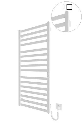 Электрический полотенцесушитель HF Oxford 1170x530 white matte 6.1.0203.06.WM, Белый матовый, универсальное (коннектор), Электронный - фото 1