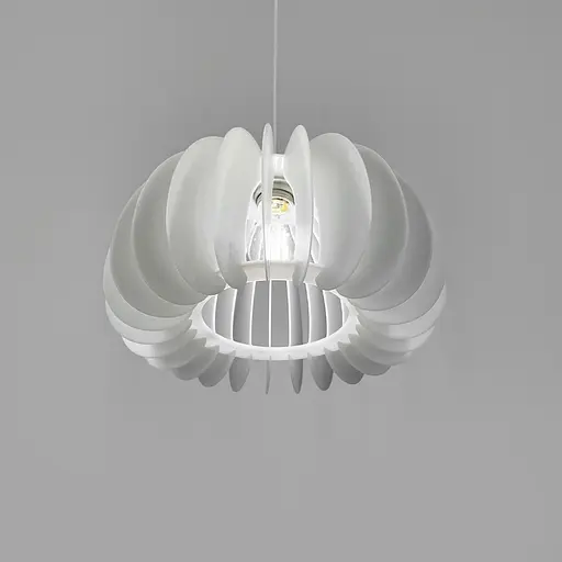 Люстра з білим акриловим абажуром Ø 32х25 см | Line F | Арт. SG41-320 - фото 6