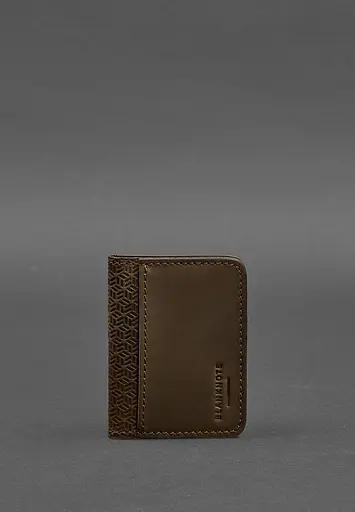 Кожаная обложка для ID-паспорта и водительского заседания 4.0 Карбон темно-коричневый - фото 2