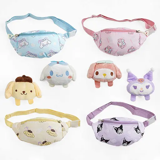 Сумочка-бананка, одне відділення, м’який значок, C68148 (В асортименті) - фото 5