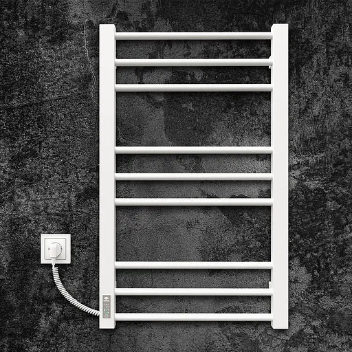 Електрична рушникосушарка Kosser Степ 800x500 EL тайм. білий ДСТ02ELW, Білий матовий, Ліве - фото 2