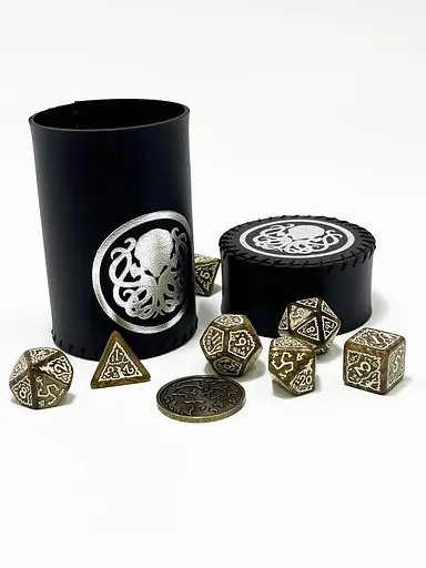Настольная игра Планета Ігор Чаша для кубиков Ктулху (черная) (Dice cup Cthulhu black) (pi-dc001) - фото 4