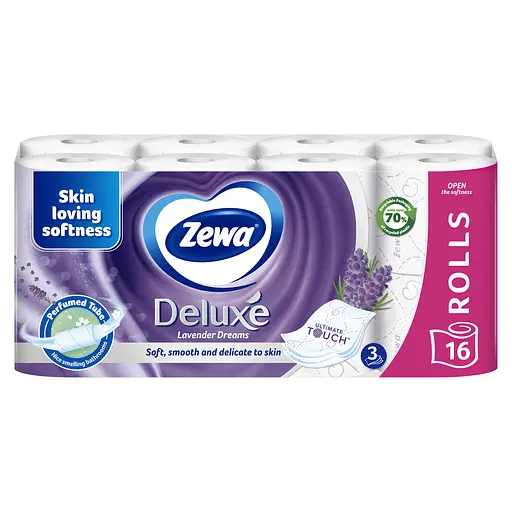 Туалетная бумага Zewa Deluxe Лаванда трехслойная 16 рулонов - фото 2