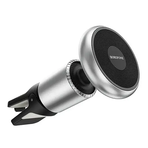 Автотримач Borofone BH47 Cool move air outlet magnetic (extended version) Black / Silver - фото 3