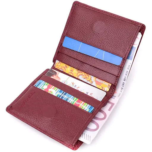 Кожаный женский кошелек ST Leather 9.5х10.5х1.5 см acs0028378 - фото 4