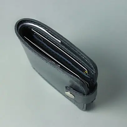 Кожаный портмоне Mini 2.0 синий - фото 4