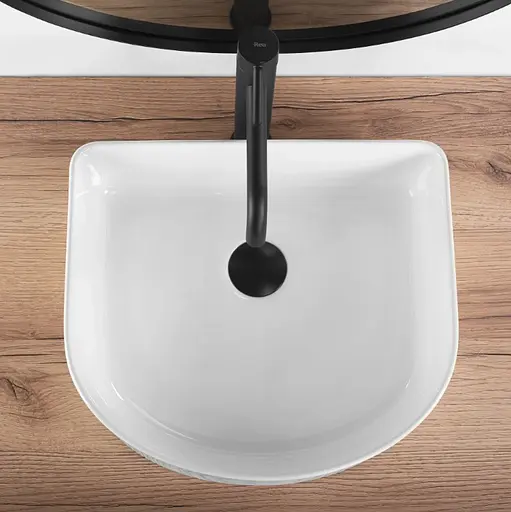 Умивальник Rea Clara white накладний REA-U0631, Білий - фото 3