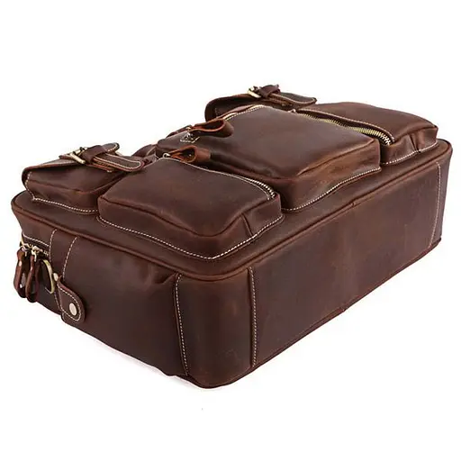 Кожаная мужская сумка Vintage 43х31х13 см sum0020128 - фото 5