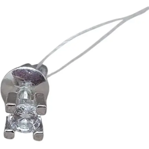 Серебряная моносерьга пуссета Астор с фианитом. 8131336/1Р