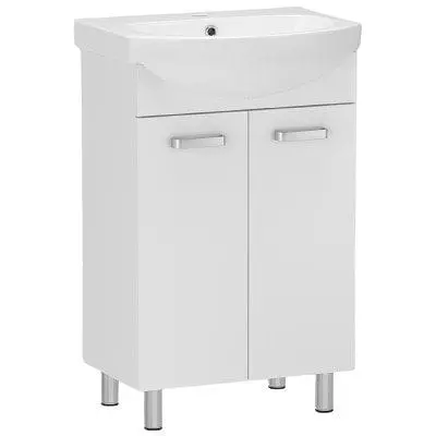 Тумба для підлоги RJ Soft-L з умивальником Freja L71965000 65 см Білий RJFU023-0165WHSET(RJFU023-0165WH + L71965000) Білий - фото 1