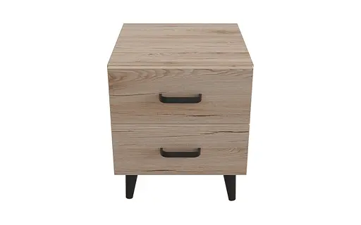 Тумба Віва 2 на конусних ніжках Ferrum-decor 41x35x40 Чорний метал ДСП Дуб Сан-Марино 16 мм (FRD-106814) - фото 2