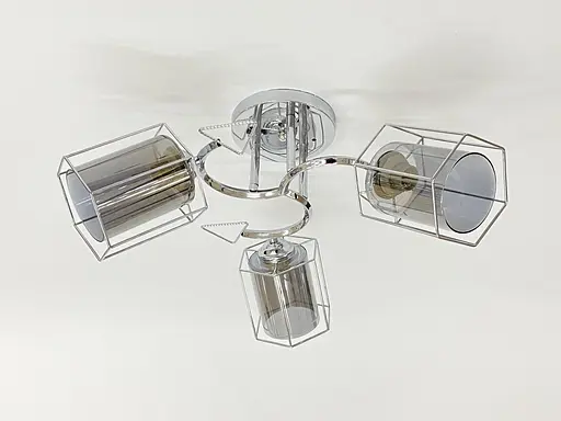 Стельова люстра на 3 плафони 91179B/3 хром