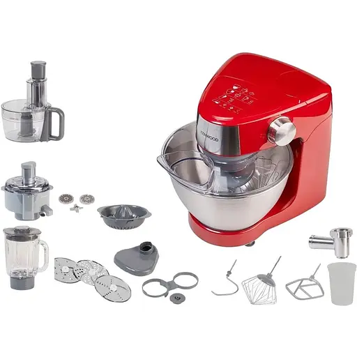 Комбайн кухонний тістоміс Kenwood KHC29.P0RD 4.3 л планетарний міксер з блендером + м'ясорубка + соковижималка - фото 2