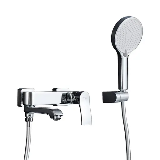 Смеситель для ванны поворотный излив хром Frap F3275 Черный матовый - фото 1